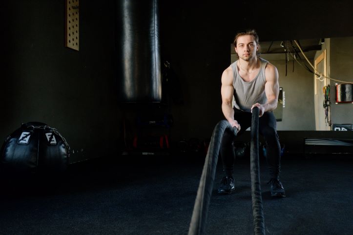 battle rope for upper body workout for soccer