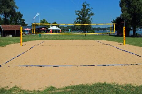 how to build a sand volleyball court